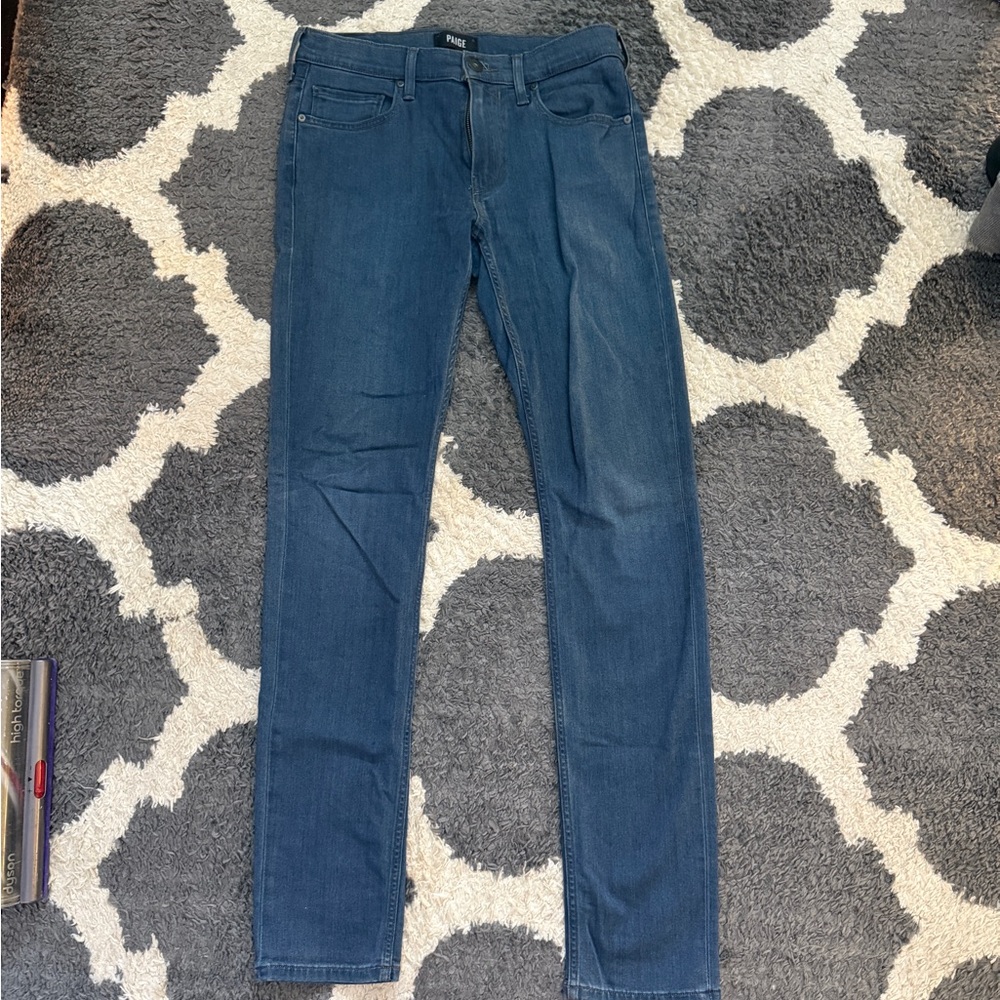 Paige Lennox Slim Straight Denim Blue Jeans Size 29 Men's Medium Wash Casual